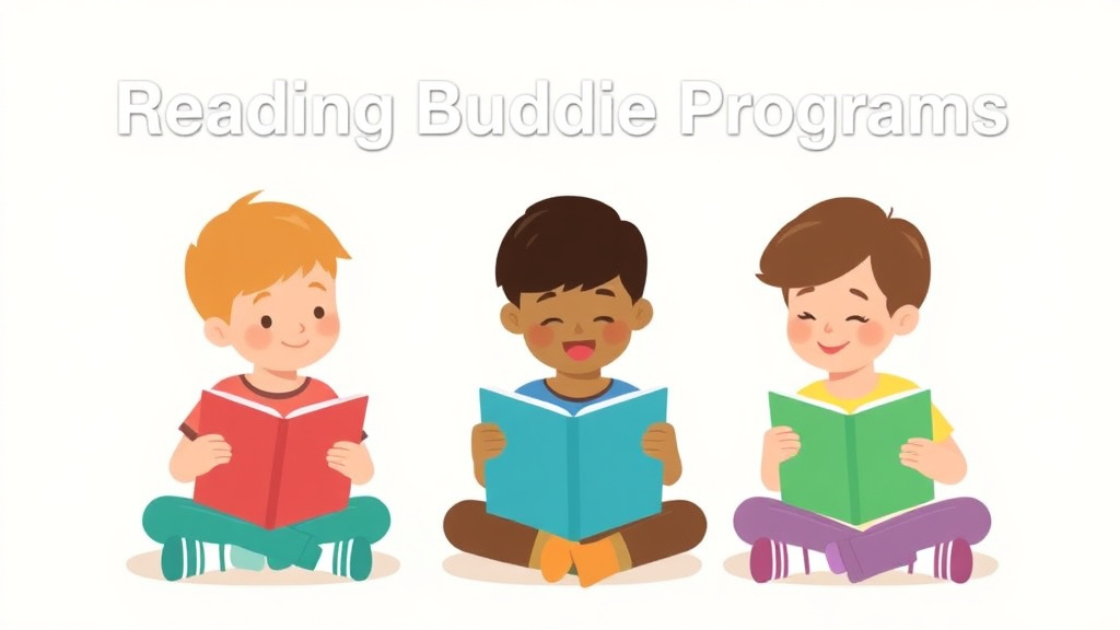 Visual guide for practical steps in reading buddy programs