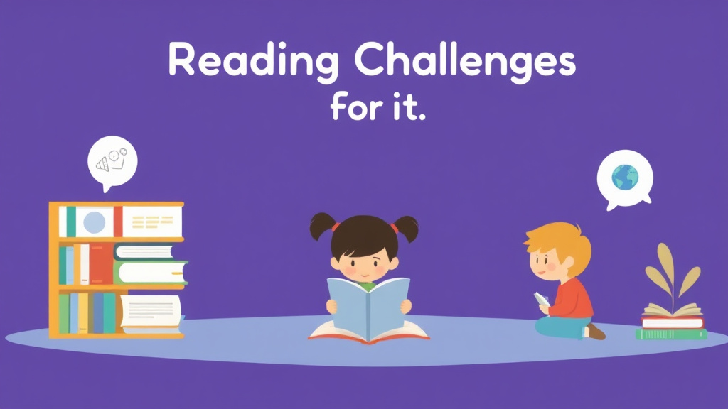Visual guide for practical steps in reading challenges for kids
