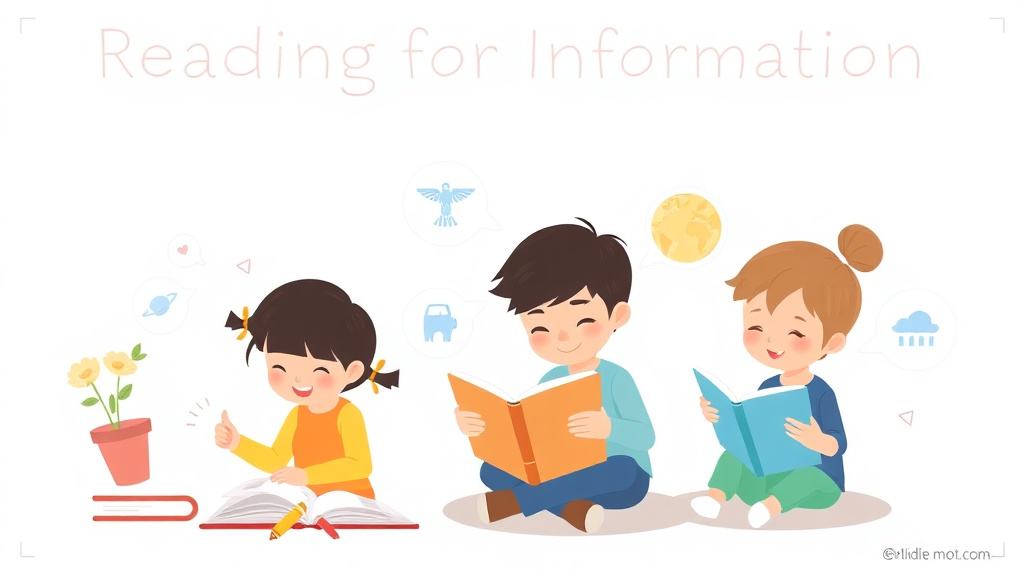 Visual guide for practical steps in reading for information