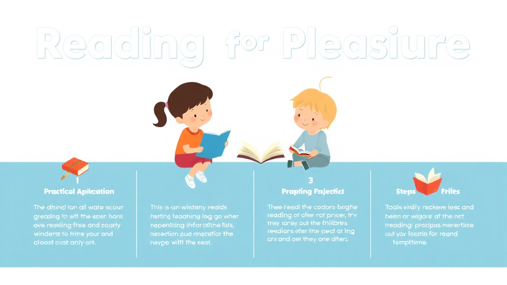 Visual guide for practical steps in reading for pleasure