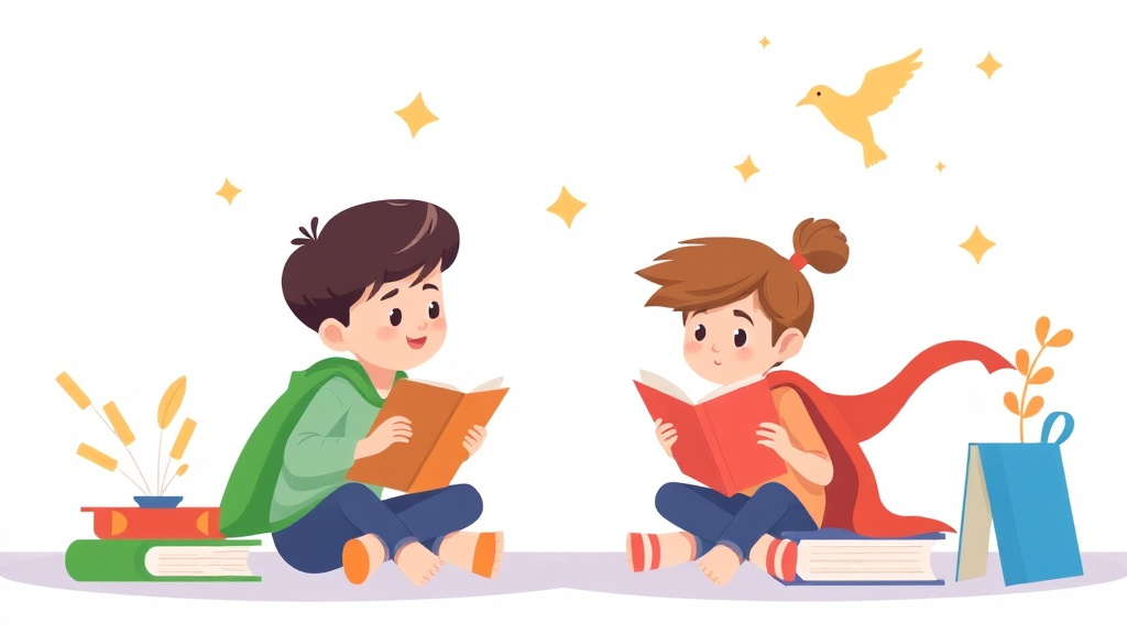 Illustration showing key concepts related to reading incentive programs