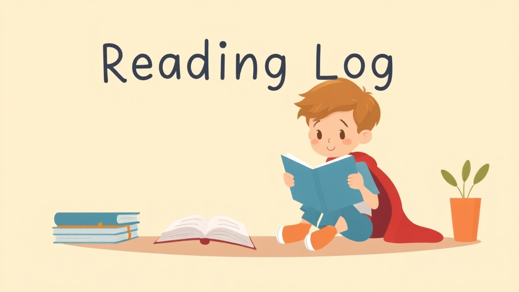 Illustration showing key concepts related to reading log ideas for kids