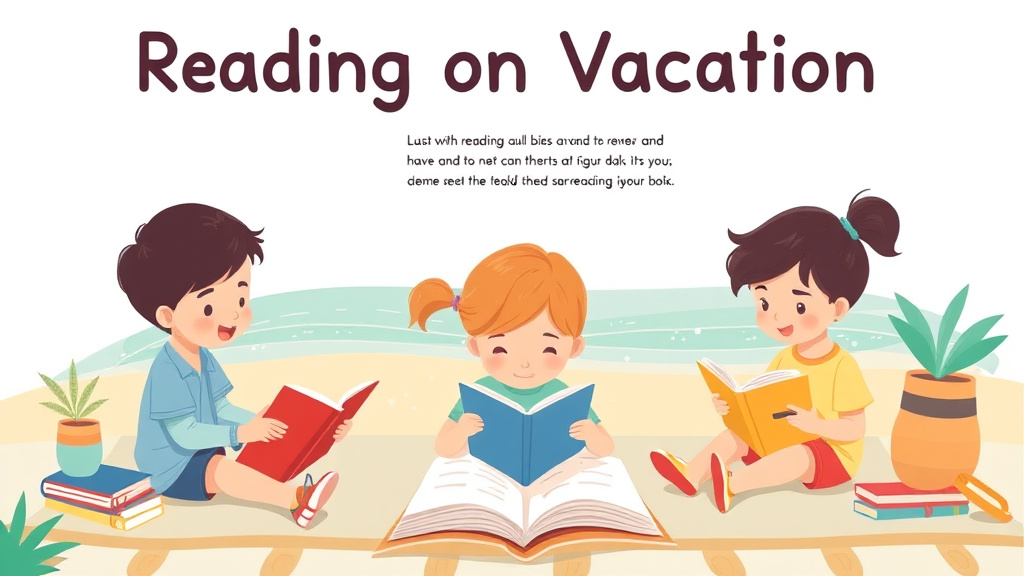 Visual guide for practical steps in reading on vacation