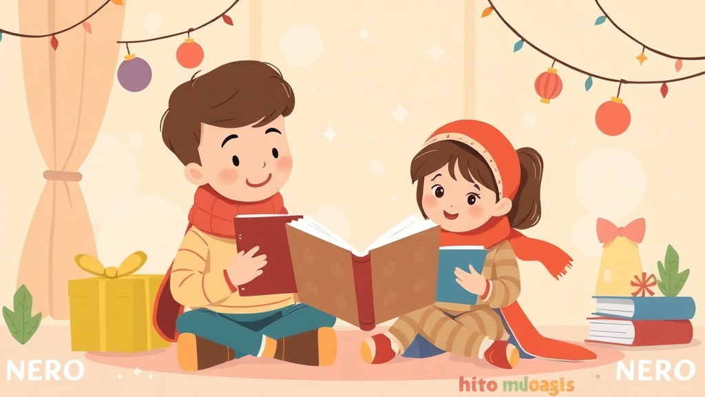 Illustration showing key concepts related to reading practice during holidays