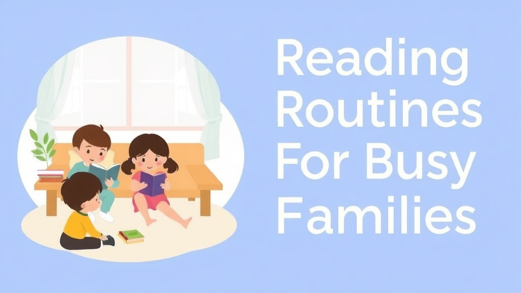 Visual guide for practical steps in reading routines for busy families