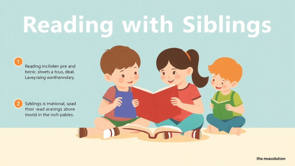 Visual guide for practical steps in reading with siblings