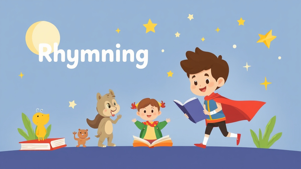 Illustration showing key concepts related to rhyming books for phonemic awareness