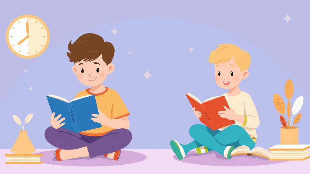 Illustration showing key concepts related to screen time vs reading time