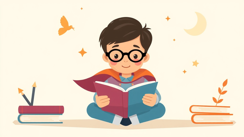 Illustration showing key concepts related to vocabulary and reading comprehension