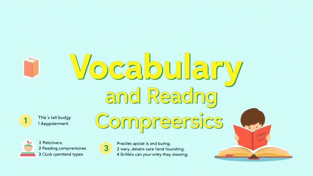 Visual guide for practical steps in vocabulary and reading comprehension