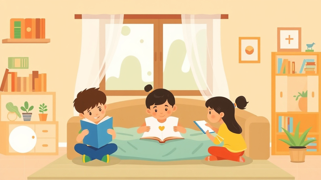 Illustration showing key concepts related to vocabulary building at home