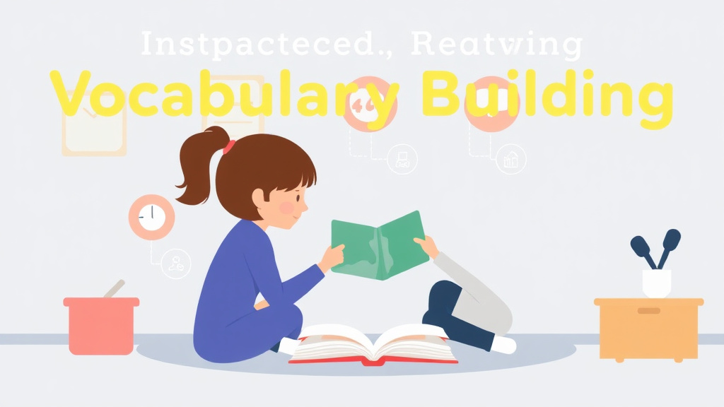 Visual guide for practical steps in vocabulary building at home