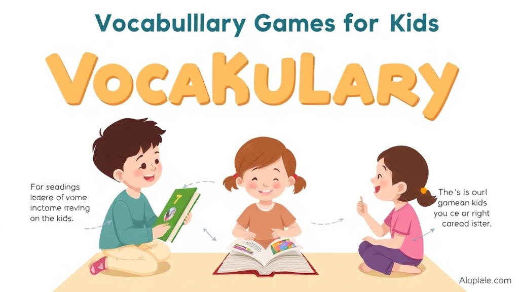 Visual guide for practical steps in vocabulary games for kids