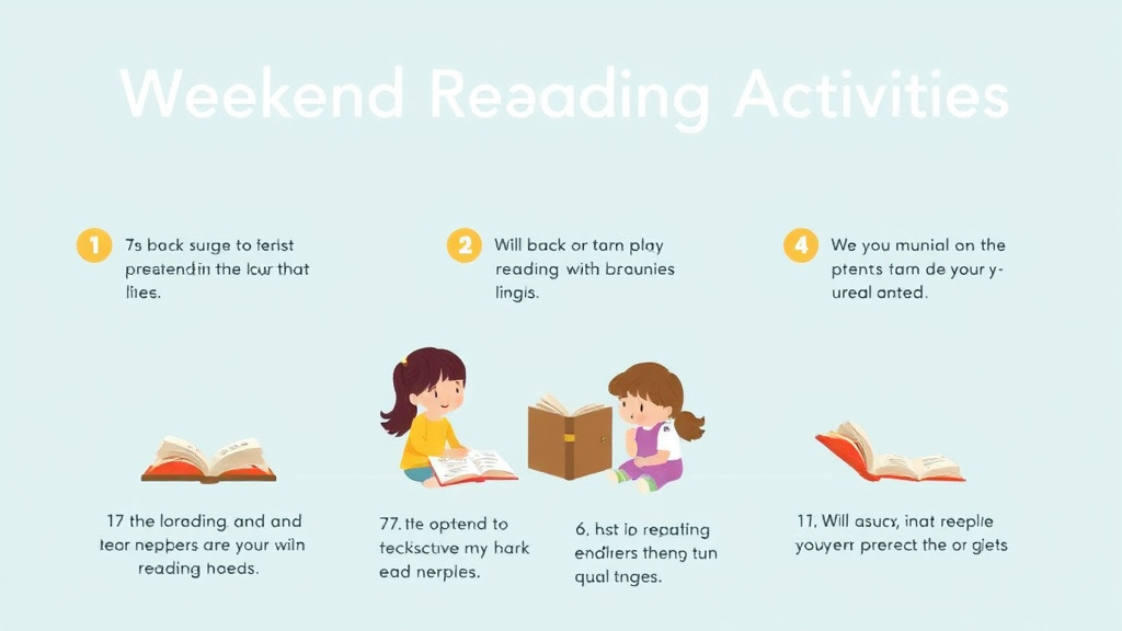 Visual guide for practical steps in weekend reading activities