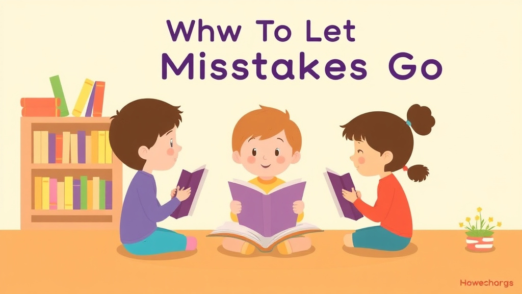 Illustration showing key concepts related to when to let mistakes go while reading