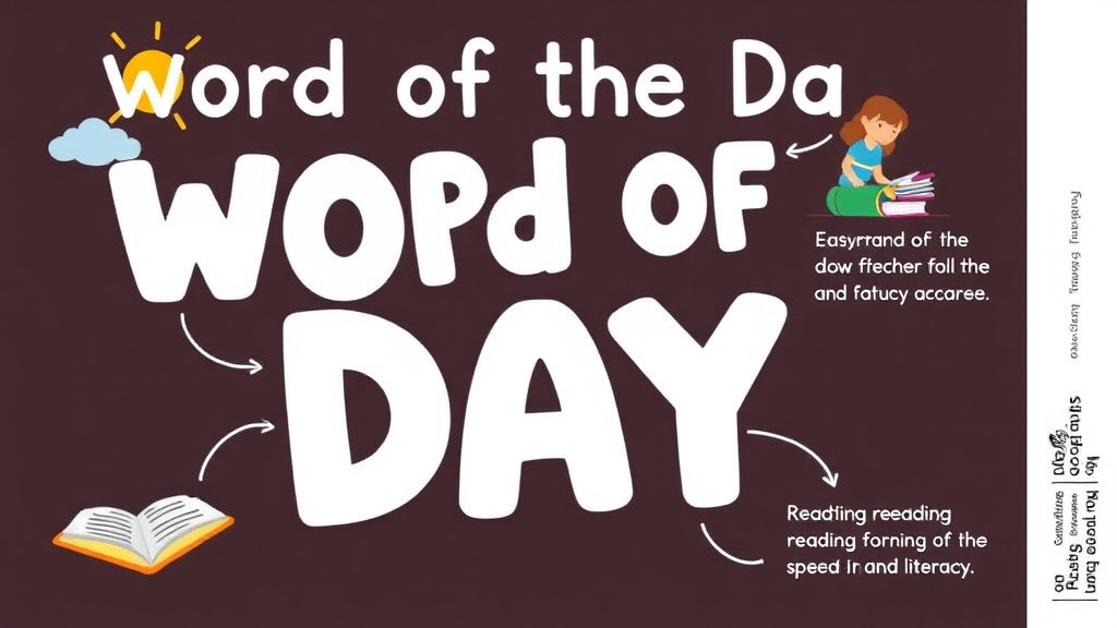Visual guide for practical steps in word of the day activities