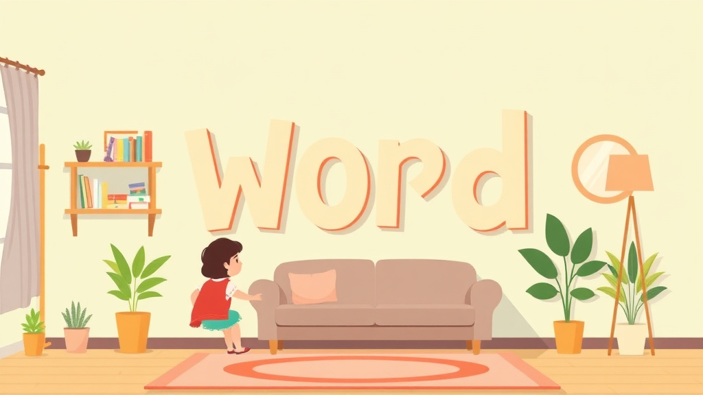 Illustration showing key concepts related to word wall at home