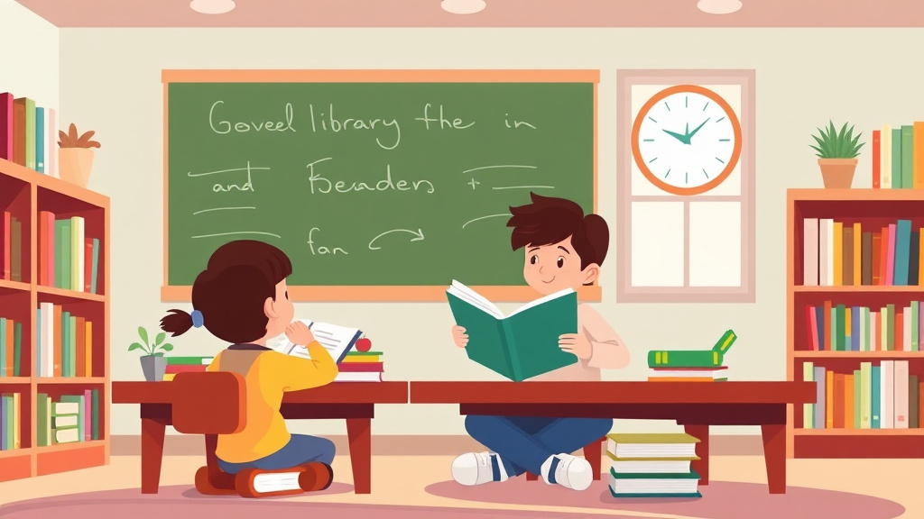 A professional illustration depicting classroom Library For Struggling Readers