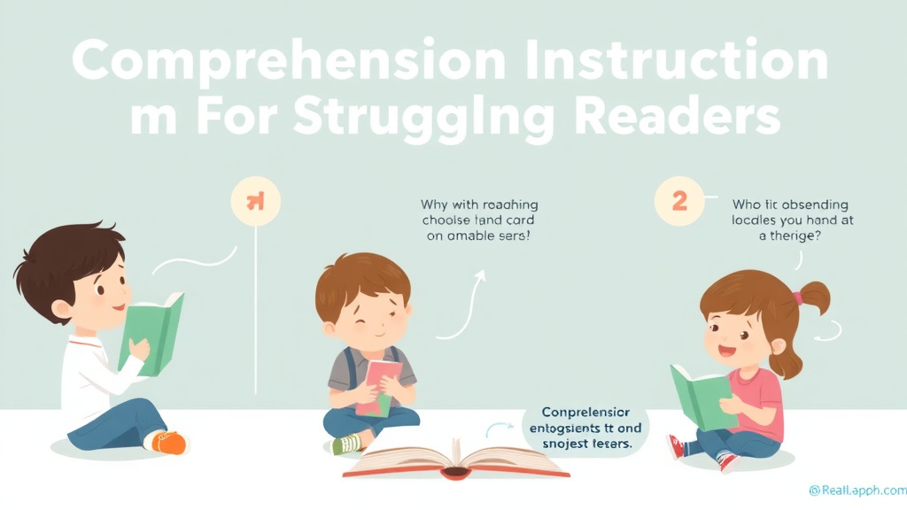 Visual guide for practical steps in comprehension instruction for struggling readers