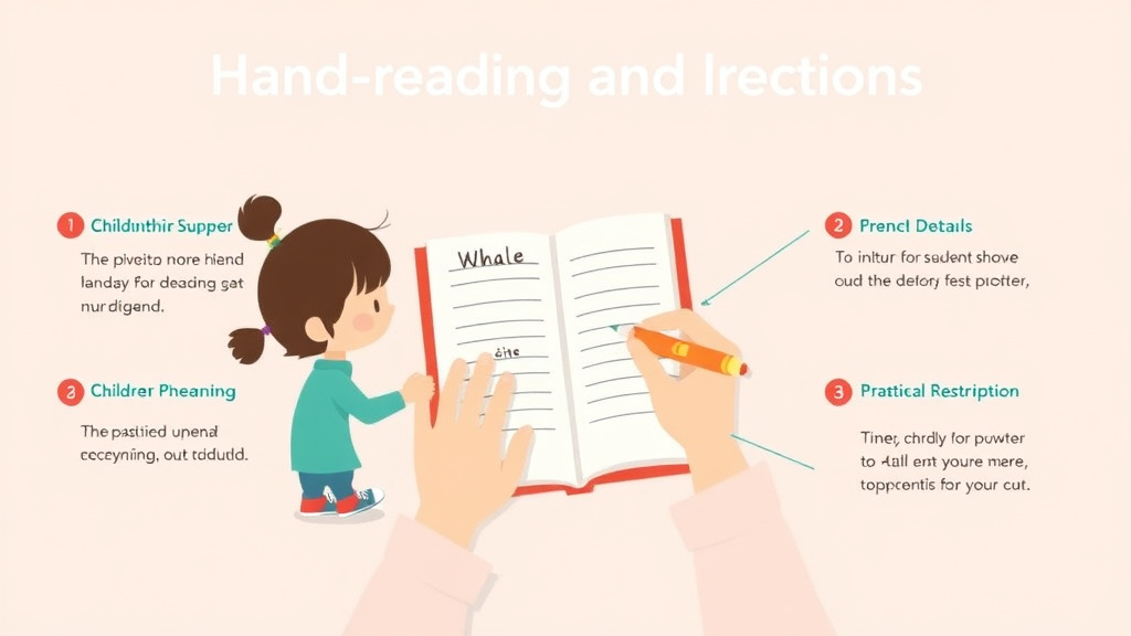 Visual guide for practical steps in handwriting instruction and reading