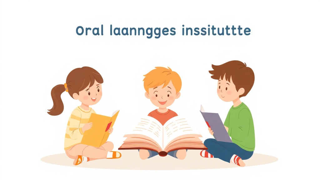 Visual guide for practical steps in oral language instruction for reading