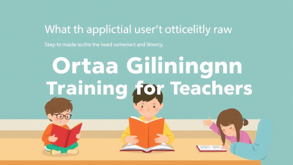 Visual guide for practical steps in orton gillingham training for teachers