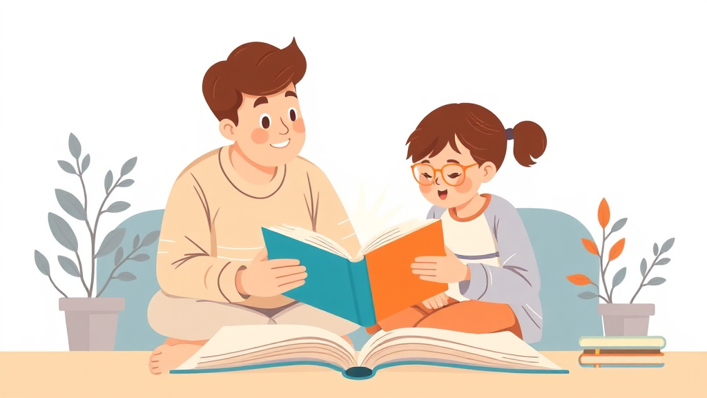 Illustration showing key concepts related to parent communication about reading