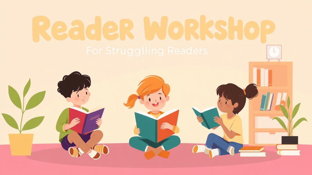 A professional illustration depicting reader Workshop For Struggling Readers
