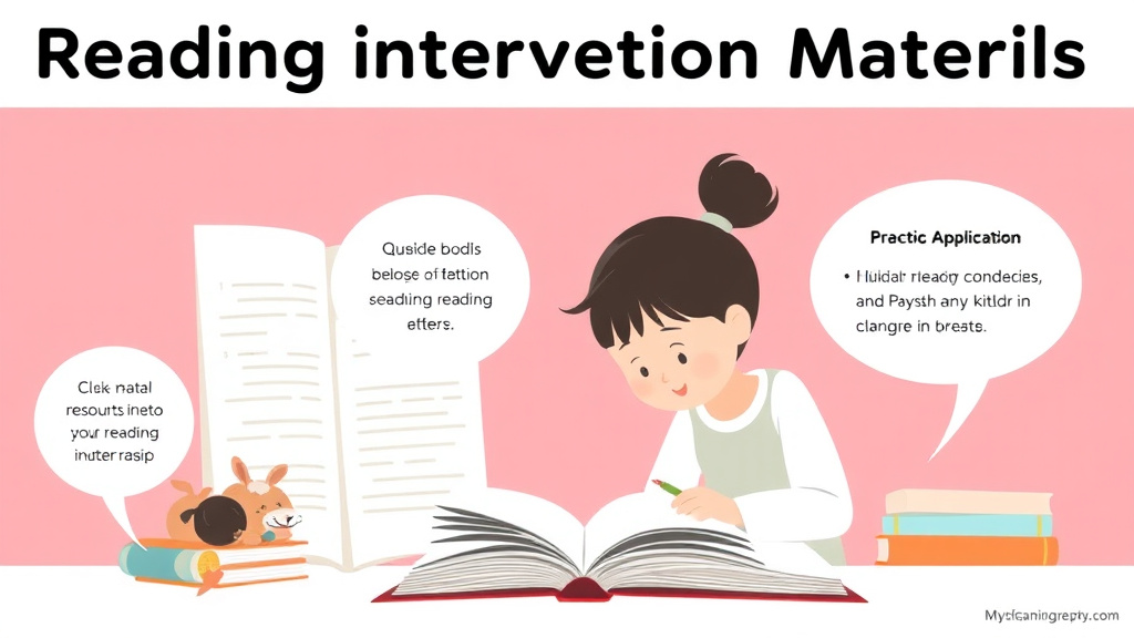 Visual guide for practical steps in reading intervention materials